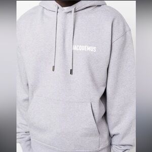 Jacquemus Gray Logo Pullover Hoodie